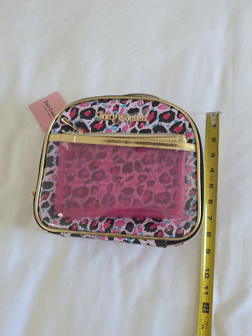 Juicy Couture Makeup Bag NWT Y2K Leopard Coquette Girlie Travel Gift Dorm Set